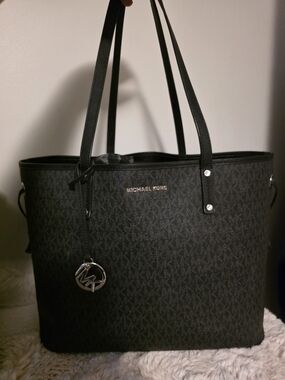 Michael Kors Black Logo Tote Bag